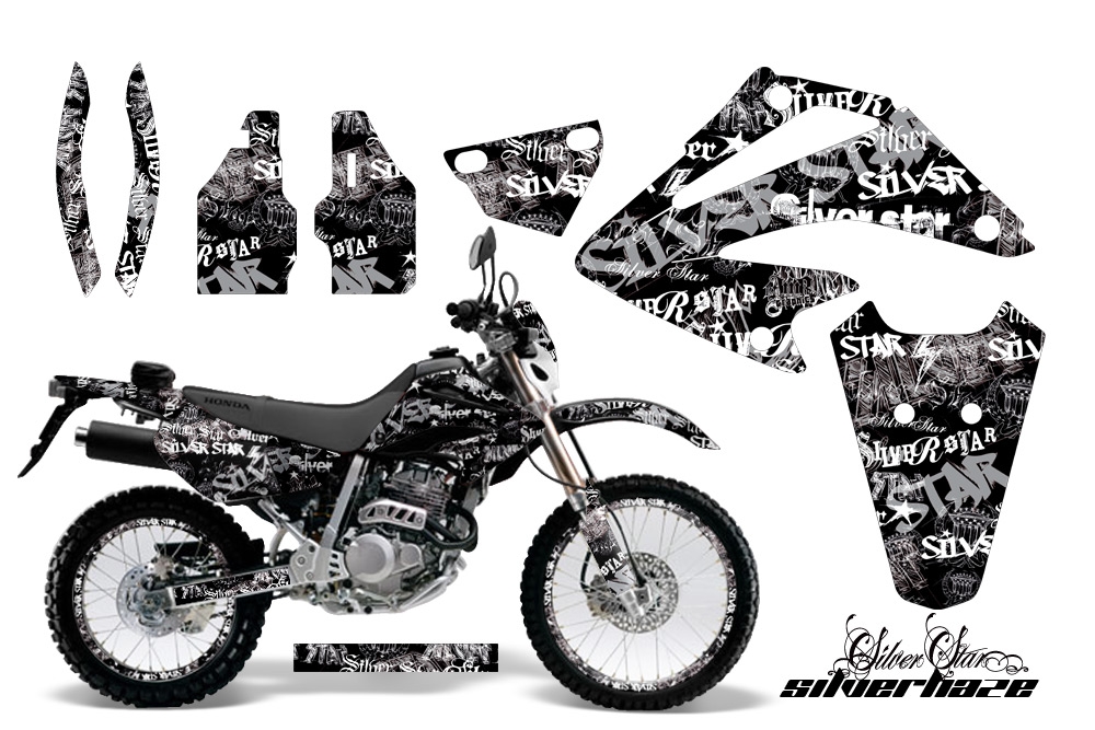 Honda XR 250 SM Graphic Kit silver star white blackbg